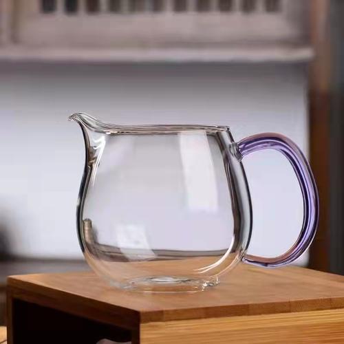 现货销售高硼硅玻璃公道杯芬芳茶海高透亮分茶器拽嘴公杯家用茶具