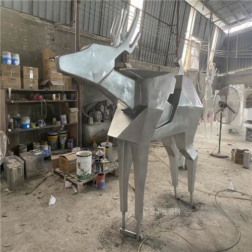 楼盘景观鹿雕塑摆件 玻璃钢雕塑制品厂